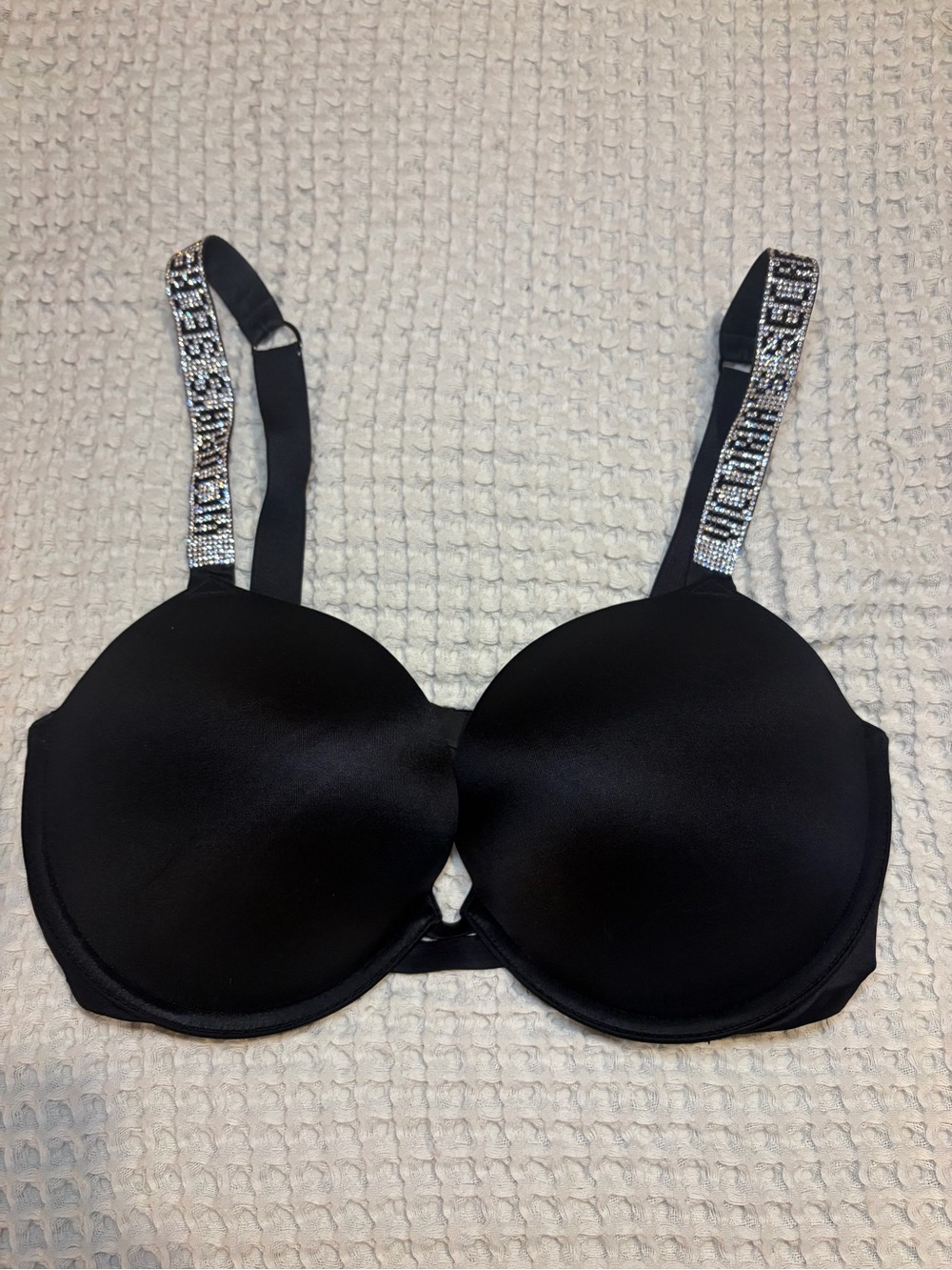 Victoria's Secret Very Sexy Push-up Bra Black with Crystal-Embellished Straps